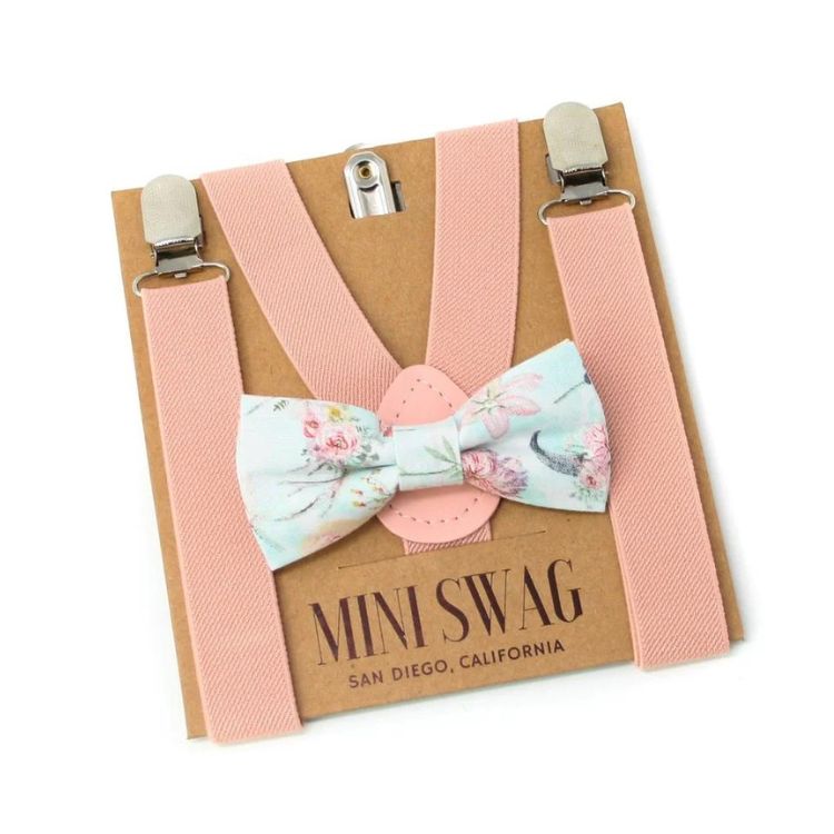 Bow Tie & Suspenders Set - Summer Floral