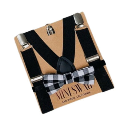Bow Tie & Suspenders Set - Buffalo Plaid