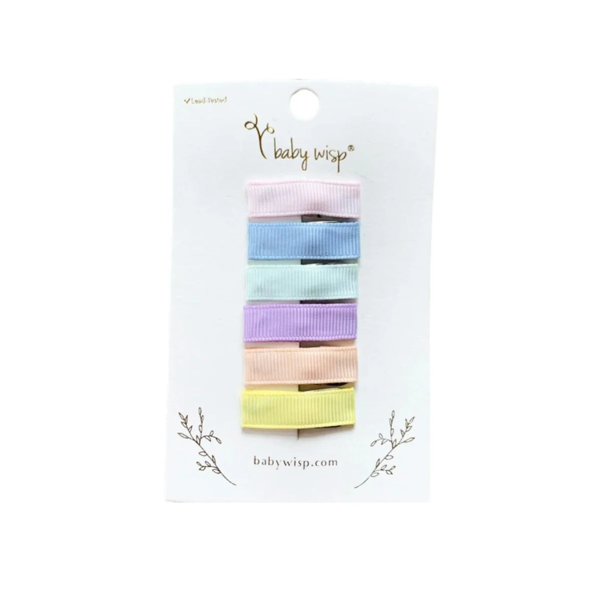 Small Snap Ribbon Clips - Spring