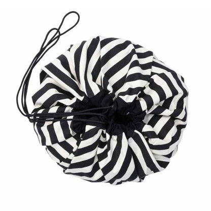 Large Toy Storage Bag - Black Stripes