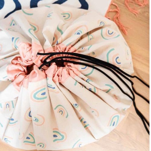 Large Toy Storage Bag - Rainbows