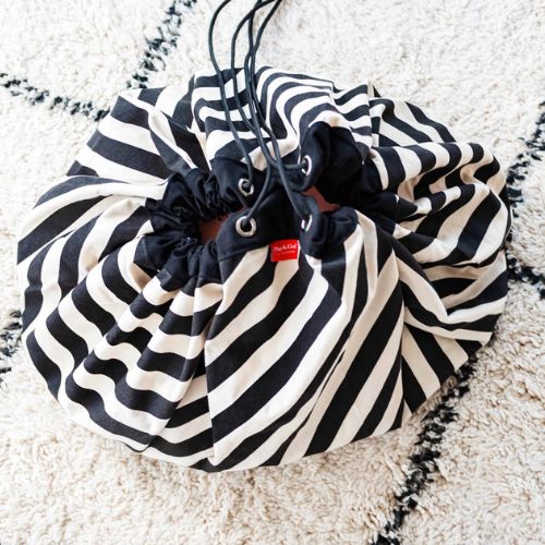 Large Toy Storage Bag - Black Stripes