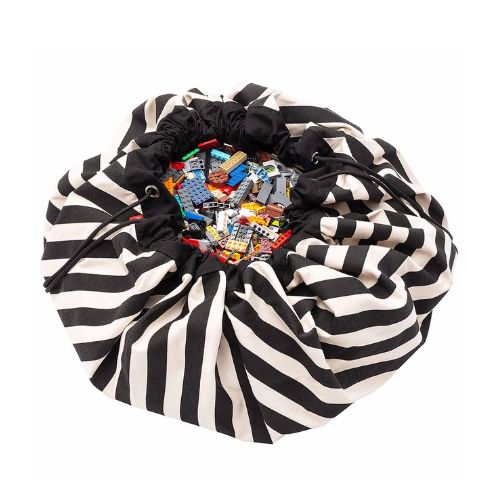 Large Toy Storage Bag - Black Stripes