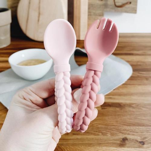 Sweetie Spoons™ Spoon + Fork Set - Amethyst + Purple Diamond