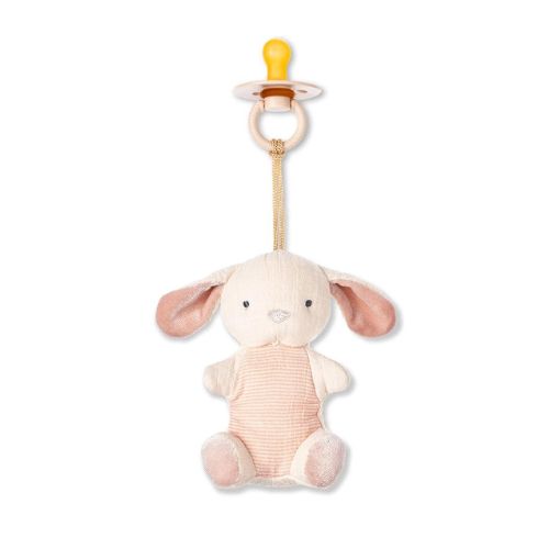 Bitzy Pal™ Natural Rubber Pacifier & Stuffed Bunny