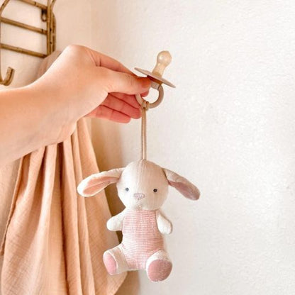 Bitzy Pal™ Natural Rubber Pacifier & Stuffed Bunny